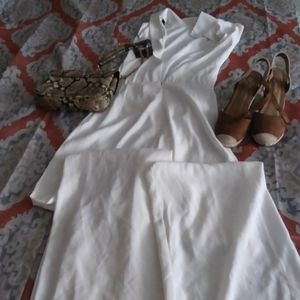 White wide leg jumpsuit